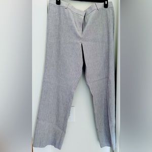 Ann Taylor Pinstripe Straight Leg Trouser 16